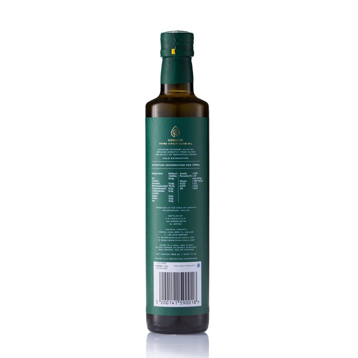 EXTRA-VIRGIN-OLIVE-OIL-500mL-b.jpg Corinto Olive Oil — EXTRA VIRGIN OLIVE OIL 500mL b