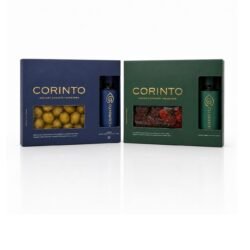 CORINTO Greek olive oil and olives gift packs - Green and Blue Edition